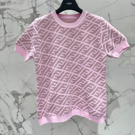 FEND 25S JACQUARD KNIT SHORT SLEEVES 264237
