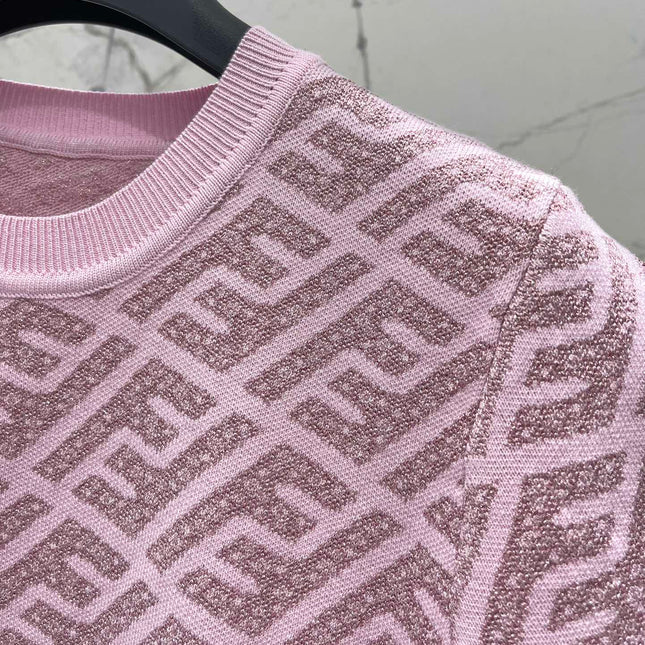 FEND 25S JACQUARD KNIT SHORT SLEEVES 264237