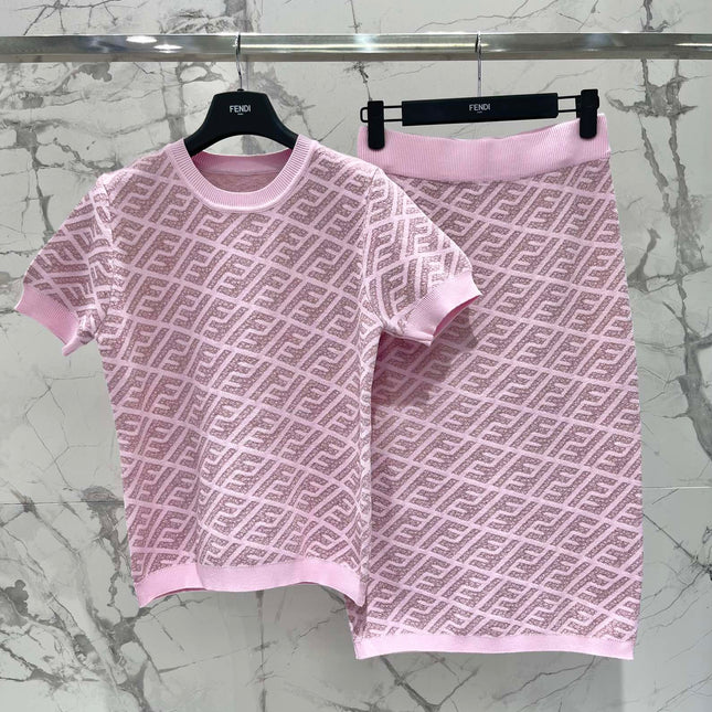 FEND 25S JACQUARD KNIT SHORT SLEEVES 264237