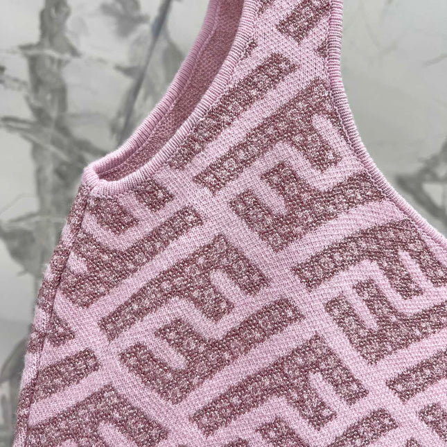 FEND 25S JACQUARD KNITTED VEST DRESS 264239