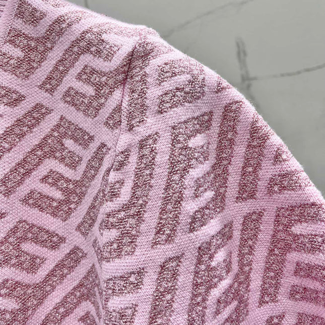 FEND 25S JACQUARD KNIT SHORT SLEEVE DRESS 264240