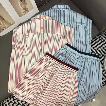 GUCC SHIRT JACKET AND SHORTS SET 25S IN ACETATE 266681