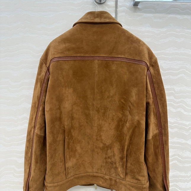 MIUMIU CLASSIC BROWN SUEDE JACKET 276214