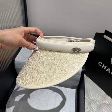 CC SUN HAT MODEL IVORY WITH SEQUINS 673927
