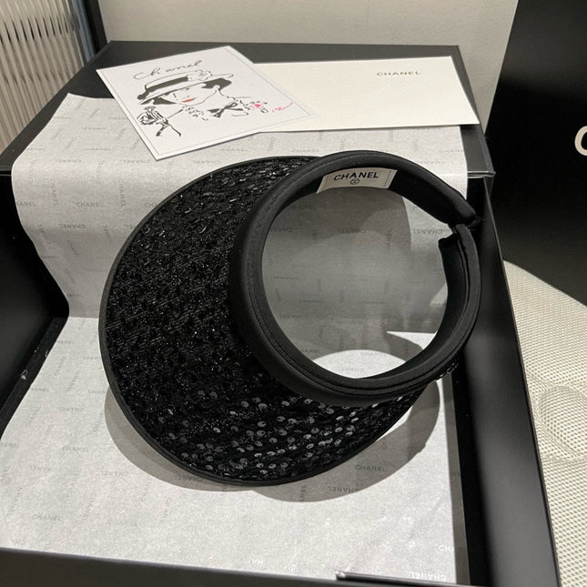 CC SUN HAT MODEL BLACK WITH SEQUINS 673928