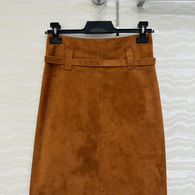 PRADA LAMB LEATHER SKIRT 276298