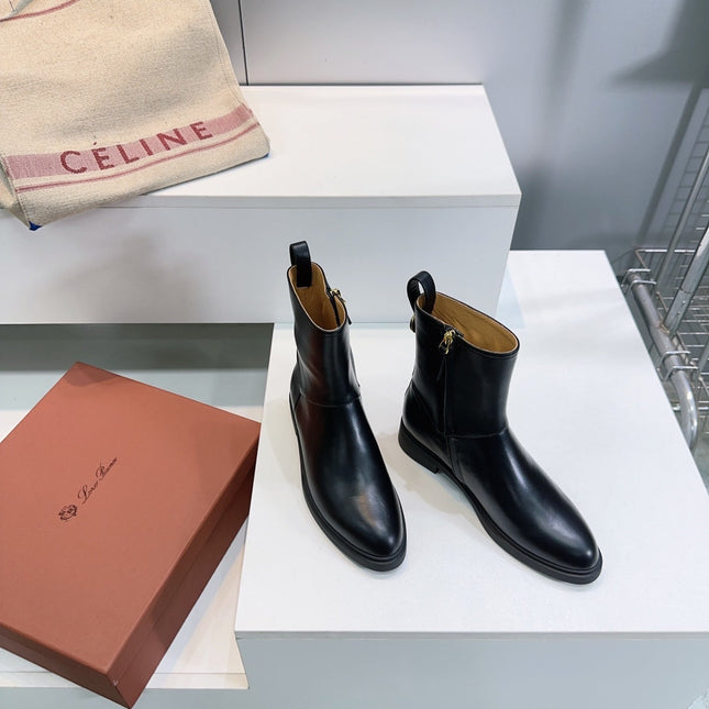 LP 25S KILDA ANKLE BOOT IN BLACK CALFSKIN