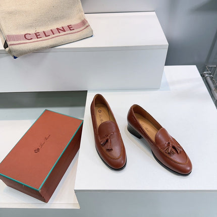 LP 25S SERGE TASSEL LOAFER 35MM IN GLAZED HONEY CALFSKIN