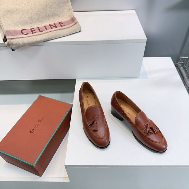 LP 25S SERGE TASSEL LOAFER 35MM IN GLAZED HONEY CALFSKIN