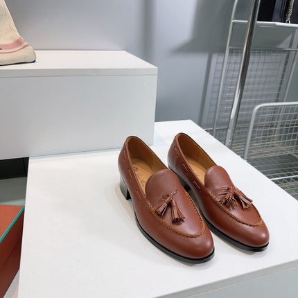 LP 25S SERGE TASSEL LOAFER 35MM IN GLAZED HONEY CALFSKIN