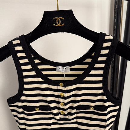 CELINE 25S STRIPED TANK TOP 0115
