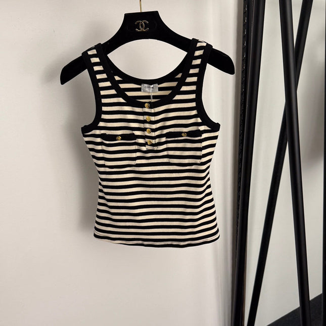 CELINE 25S STRIPED TANK TOP 0115