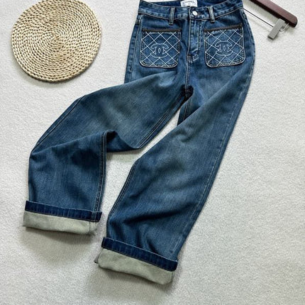 CHANEL 25S WIDE-LEG DENIM JEANS 273