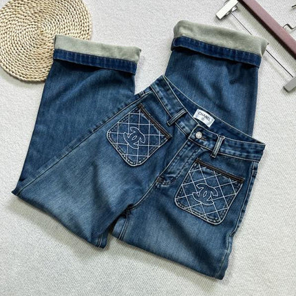 CHANEL 25S WIDE-LEG DENIM JEANS 273