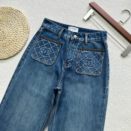 CHANEL 25S WIDE-LEG DENIM JEANS 273