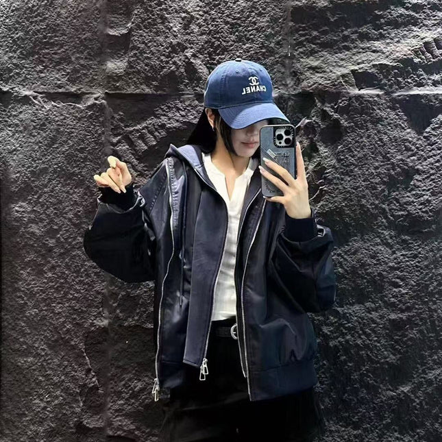 CHANEL 25S HOODED ZIP JACKET 383