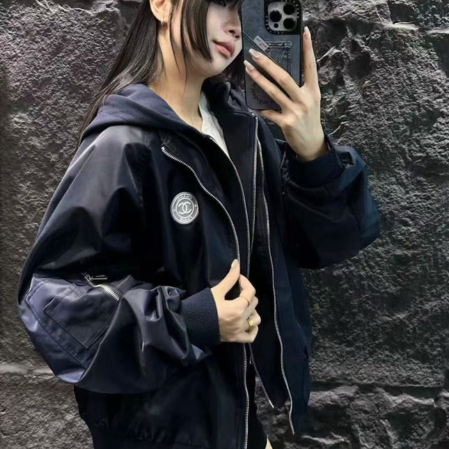 CHANEL 25S HOODED ZIP JACKET 383