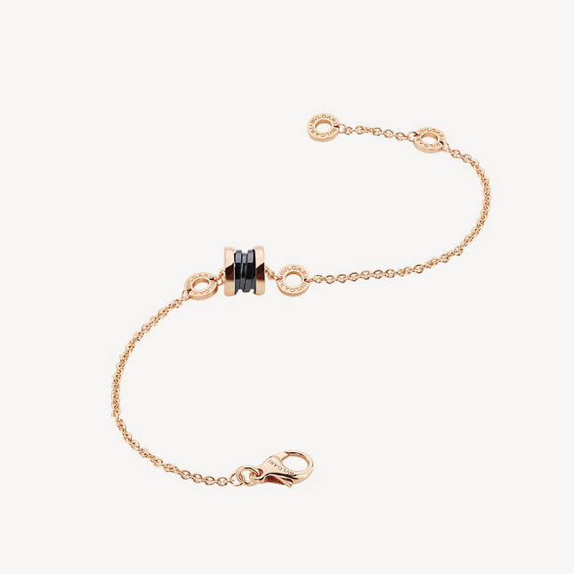 ZERO 1 SOFT PINK GOLD AND BLACK CERAMIC BRACELET