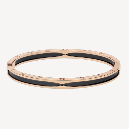 ZERO 1 PINK GOLD WITH BLACK CERAMIC BRACELET