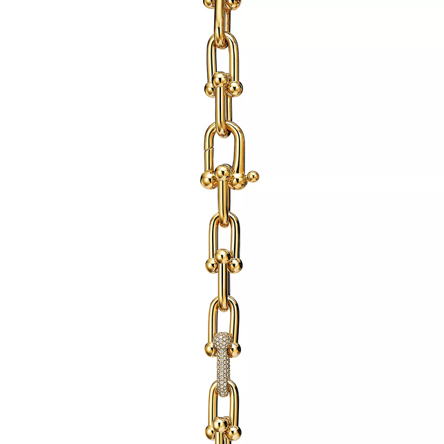 HARDWEAR LARGE LINK GOLD DIAMOND BRACELET