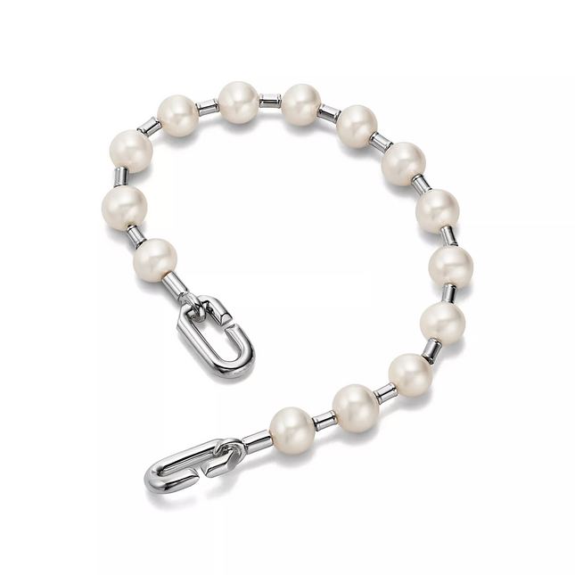 PEARL 7-8MM SILVER BRACELET