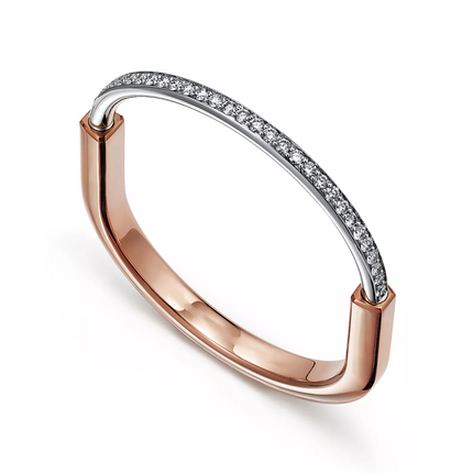 LOCK BRACELET ROSE AND WHITE GOLD DIAMOND