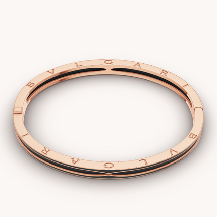 ZERO 1 PINK GOLD WITH MATTE BLACK CERAMIC BRACELET