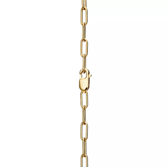 LOCK NECKLACE MEDIUM PENDANT GOLD PAVED DIAMONDS