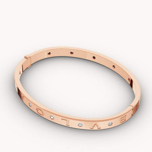 ZERO 1 PINK GOLD 12 DIAMONDS BRACELET