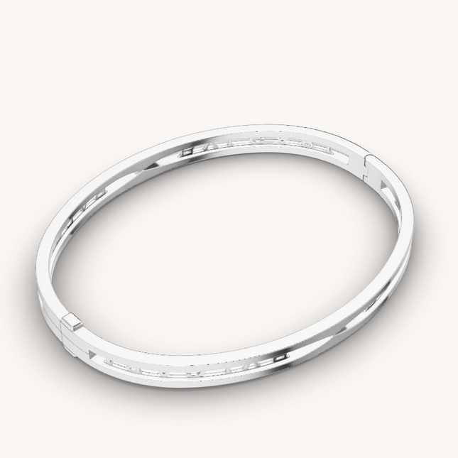 ZERO 1 SPIRAL LOGO SILVER BRACELET