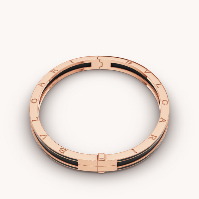 ZERO 1 PINK GOLD WITH MATTE BLACK CERAMIC BRACELET