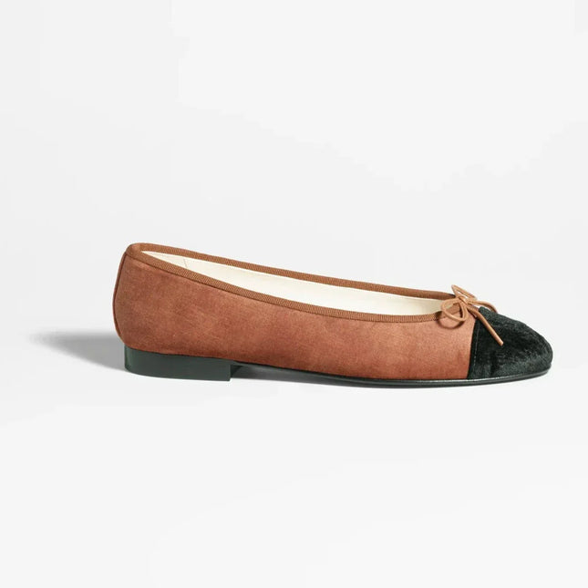 ballet flats Brown Black Velvet