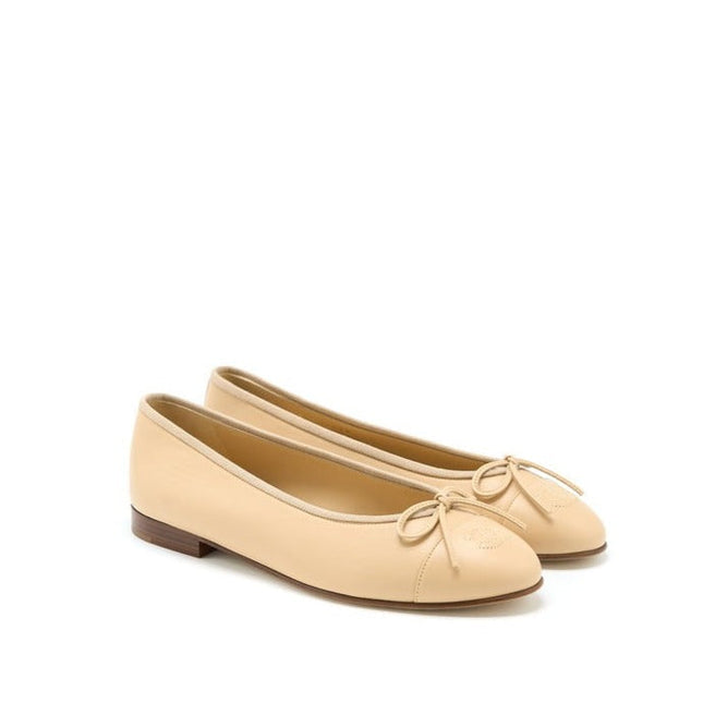 BALLET FLATS BEIGE LAMBSKIN