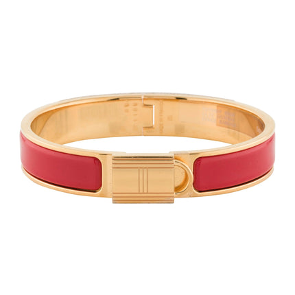 H LOCK RED GOLD BRACELET 12MM