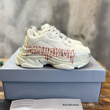 TRIPLE S SNEAKER DIY METAL IN WHITE CALFSKIN