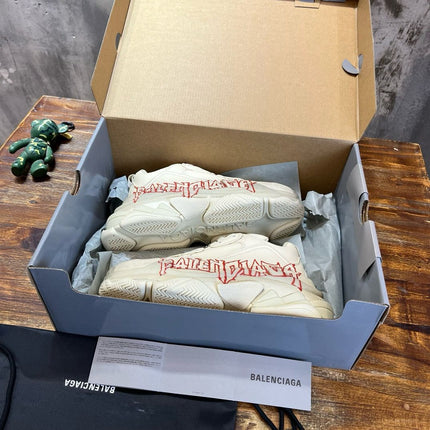 TRIPLE S SNEAKER DIY METAL IN WHITE CALFSKIN