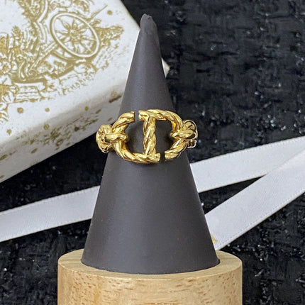 CD NAVY GOLD RING