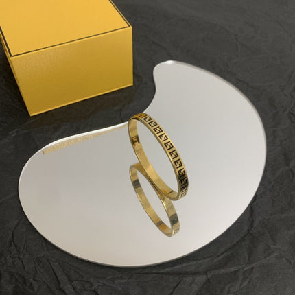 FOREVER F GOLD BRACELET BLACK