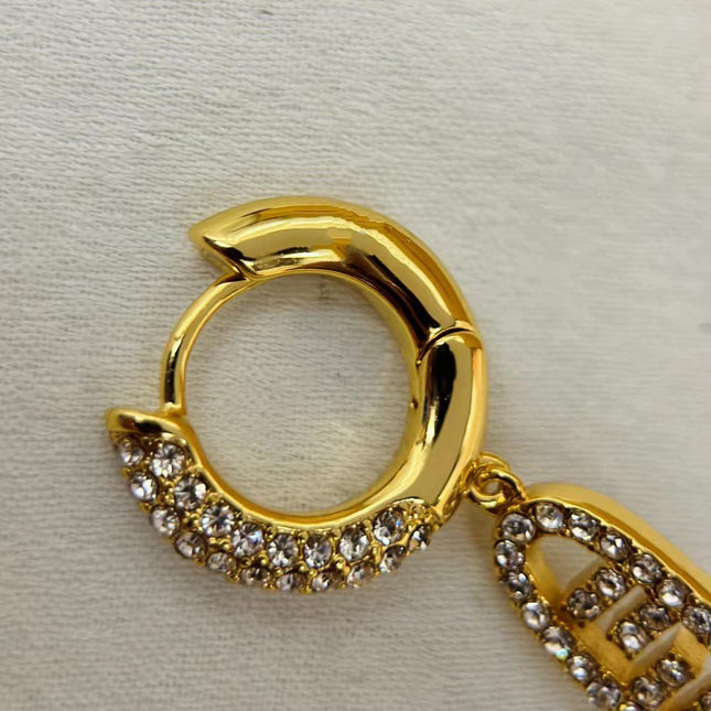 FF O'LOCK EARRINGS GOLD DIAMOND