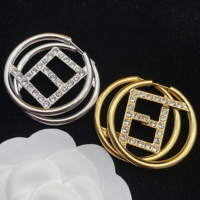 F EARRINGS DIAMOND