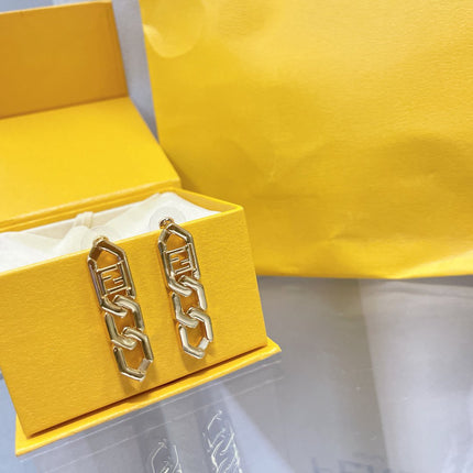 FF DROP EARRINGS GOLD