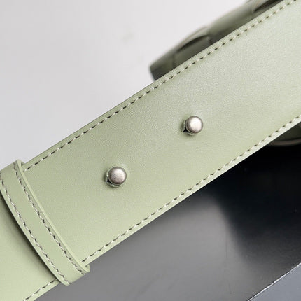 BV SMALL BRICK 24CM LIGHT GREEN LAMBSKIN