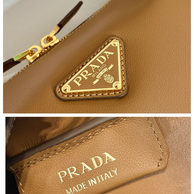 PRA 28 LARGE BEIGE CALFSKIN HANDBAG