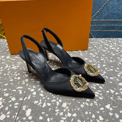 LV MET SLINGBACK PUMP BLACK