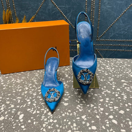 LV MET SLINGBACK PUMP BLUE