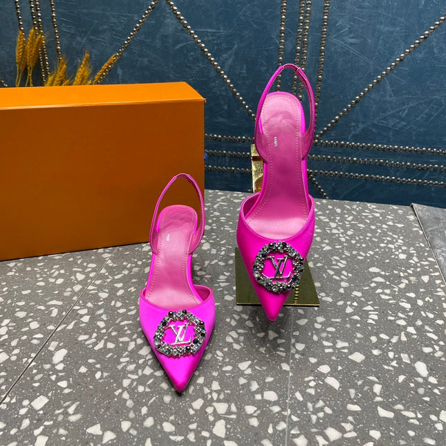 LV MET SLINGBACK PUMP PINK