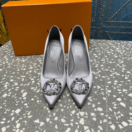 LV MET SLINGBACK PUMP GREY