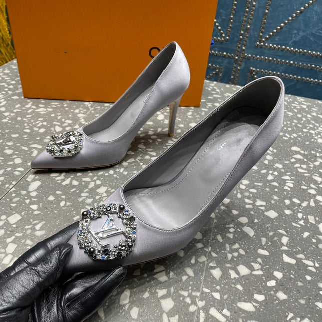 LV MET SLINGBACK PUMP GREY