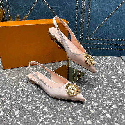 LV MET SLINGBACK BALLERINA BEIGE