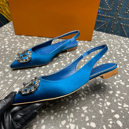 LV MET SLINGBACK BALLERINA BLUE